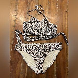 Aerie Leopard Print Seimsuit
